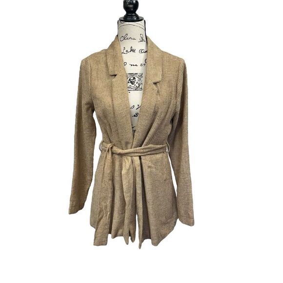 Crescent Open Waist Tie Relaxed Blazer, Small - Picture 1 of 9
